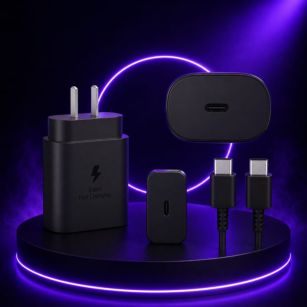 Cargador Completo Samsung 25W Tipo C C/Cable 1 Cargador Completo Samsung 25W Tipo C C/Cable