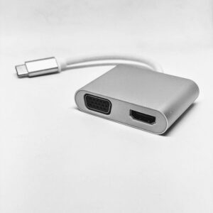 HUB ADAPTADOR TIPO C A HDMI Y VGA KQ008