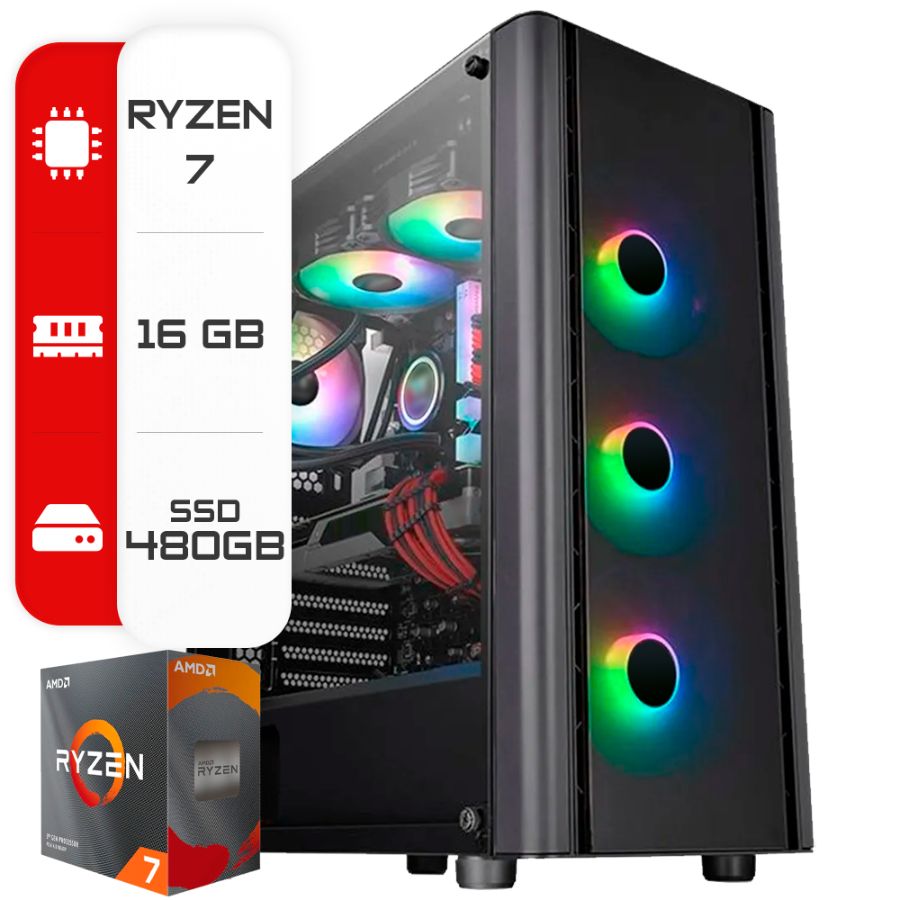 PC AMD Ryzen 7 5700G 16GB 480GB RGB NEBULA 4 PC AMD Ryzen 7 5700G 16GB 480GB RGB NEBULA - Imagen 4