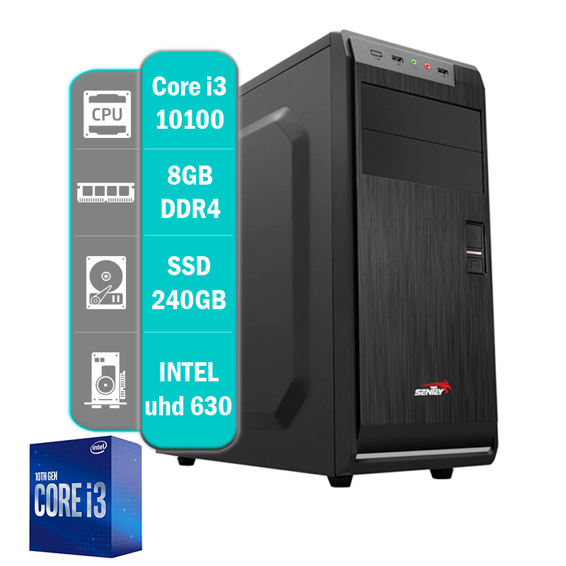 PC INTEL I3 10100 8GB 240GB (1200) 2 PC INTEL I3 10100 8GB 240GB (1200) - Imagen 2